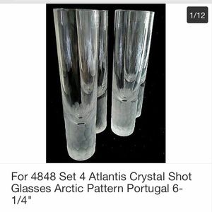 Atlantis crystal vodka shot glasses